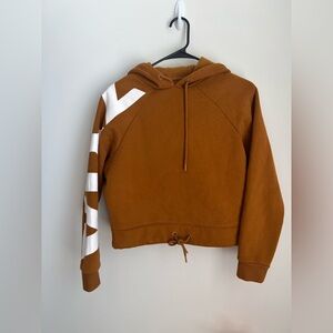ZYIA Brown Fleece Cropped Hoodie XS